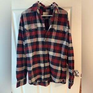 Large Tall Flannel Button Down Long Sleeve Shirt